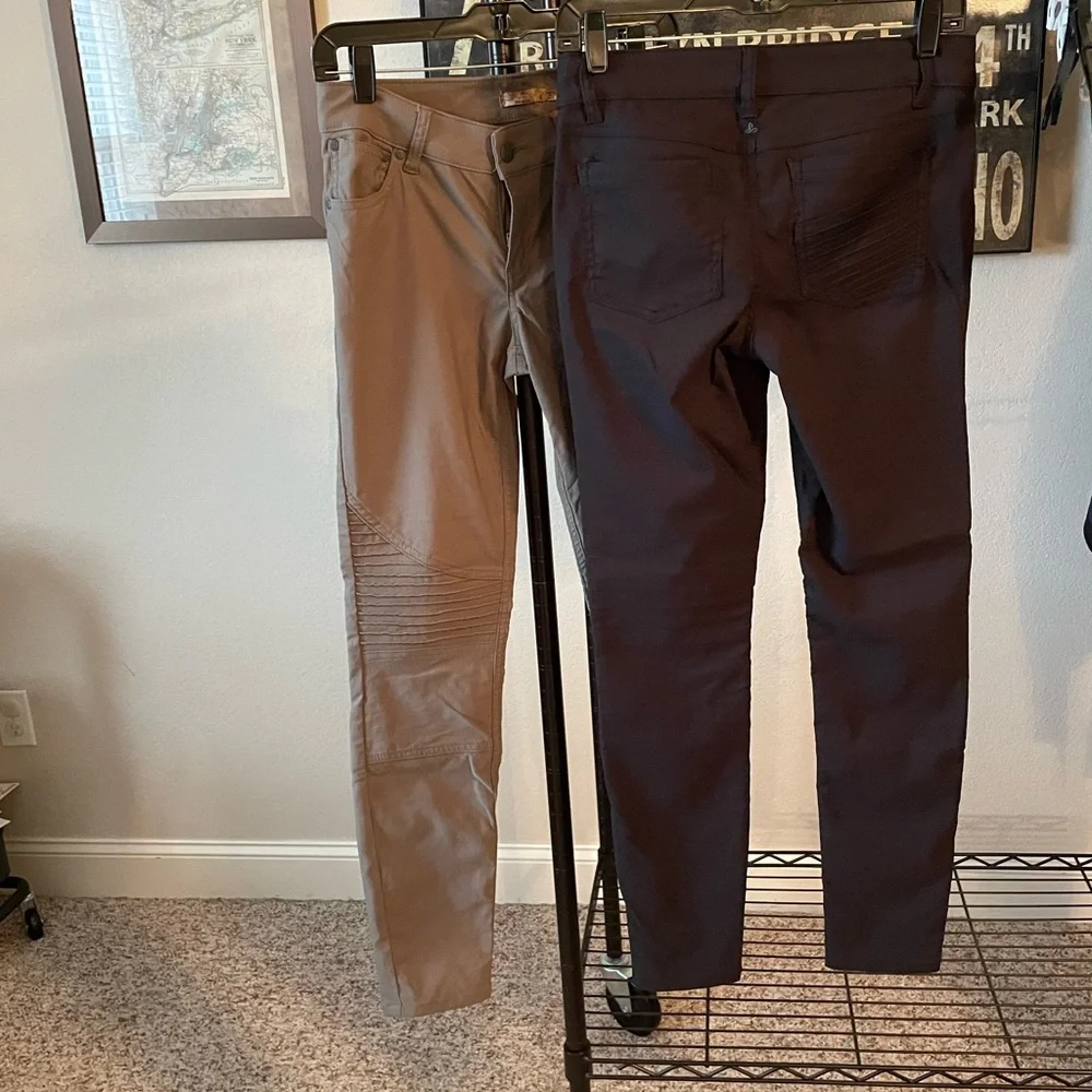 Prana moto detail pants size 4 tan and black - Picture 1 of 6